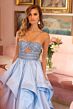 Ava Presley 40054 Beaded Bodice Flounce Skirt Strappy Dress