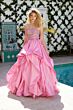 Ava Presley 40054 Beaded Bodice Flounce Skirt Strappy Dress