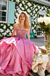 Ava Presley 40054 Beaded Bodice Flounce Skirt Strappy Dress