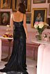 Ava Presley 40057 Beaded Corset Bodice Ruched Slit Dress