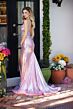Ava Presley 40057 Beaded Corset Bodice Ruched Slit Dress