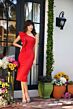 Ava Presley 40062 Asymmetric Neck Ruffle Shoulder Dress