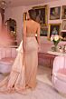Ava Presley 40064 Plunging Halter Neck Side Drape Dress