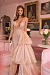 Ava Presley 40064 Plunging Halter Neck Side Drape Dress
