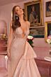 Ava Presley 40064 Plunging Halter Neck Side Drape Dress