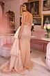 Ava Presley 40064 Plunging Halter Neck Side Drape Dress