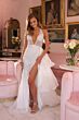 Ava Presley 40064 Plunging Halter Neck Side Drape Dress