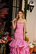 Ava Presley 40068 Pleated Bodice Ruffle Mermaid Skirt Dress