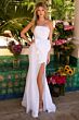 Ava Presley 40072 Strapless Ruched Bodice Front Bow Dress