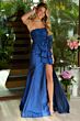 Ava Presley 40072 Strapless Ruched Bodice Front Bow Dress