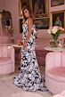 Ava Presley 40074 One-Shoulder Long Sleeve Sequin Dress