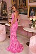 Ava Presley 40075 Sequin Plunging Halter Neck Dress