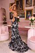 Ava Presley 40077 Side Cutout Strapless Sequin Dress