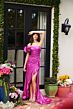 Ava Presley 40082 One-Shoulder Ruffle Slit Metallic Dress