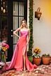 Ava Presley 40085 High Slit Strapless Side Streamer Dress