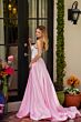 Ava Presley 40088 Sweetheart Neck Satin Overskirt Dress