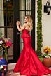 Ava Presley 40092 Strapless Peplum Trumpet Silhouette Dress