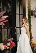 Ava Presley 40095 A-Line Brocade Ruffle Strap Dress