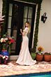 Ava Presley 40100 V-Neck Brocade Puff Sleeve Dress