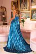 Ava Presley 40105 Beaded Bodice Pleated Metallic Skirt Dress