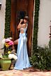 Ava Presley 40106 Side Bow High Neck Cutout Dress