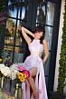 Ava Presley 40106 Side Bow High Neck Cutout Dress