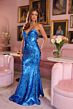 Ava Presley 40110 Plunging Neck Strapless Sequin Dress