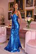Ava Presley 40110 Plunging Neck Strapless Sequin Dress