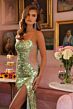 Ava Presley 40112 Strapless Sequin Illusion Sides Dress