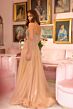 Ava Presley 40113 Strappy Back Beaded Illusion Corset Dress