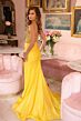 Ava Presley 40115 Beaded Illusion Bodice High Slit Dress