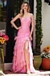Ava Presley 40118 Ruched Bodice Ruffle Skirt Chiffon Dress