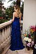 Ava Presley 40118 Ruched Bodice Ruffle Skirt Chiffon Dress