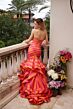Ava Presley 40119 Ruffle Mermaid Skirt Pleated Stripe Dress