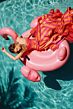 Ava Presley 40119 Ruffle Mermaid Skirt Pleated Stripe Dress
