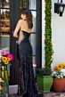 Ava Presley 40121 Illusion Side Strapless Sequin Dress
