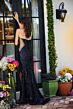 Ava Presley 40121 Illusion Side Strapless Sequin Dress