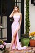 Ava Presley 40121 Illusion Side Strapless Sequin Dress