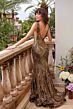 Ava Presley 40140 Illusion Side Plunging Neck Sequin Dress
