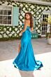 Ava Presley 40145 High Slit Beaded Corset Bodice Dress