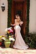 Ava Presley 40146 Ruffle Slit One-Shoulder Brocade Dress