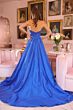 Ava Presley 40523 Beaded Neck Pleated Bodice Overskirt Dress
