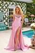 Ava Presley 40523 Beaded Neck Pleated Bodice Overskirt Dress