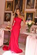 Ava Presley 47002 Asymmetric Neck Illusion Side Bow Dress