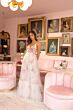 Ava Presley 47013 Plunging Neck A-Line Ruffle Hem Dress