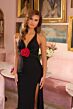 Ava Presley 47014 Strappy Back Halter Neck Rosette Dress