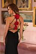 Ava Presley 47014 Strappy Back Halter Neck Rosette Dress