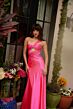 Ava Presley 47020 Asymmetric Neck Cutout Bodice Dress