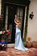 Ava Presley 47022 Cutout Back Pleated Bodice Dress