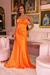 Ava Presley 47030 Lace-Up Back Cowl Neck Satin Dress